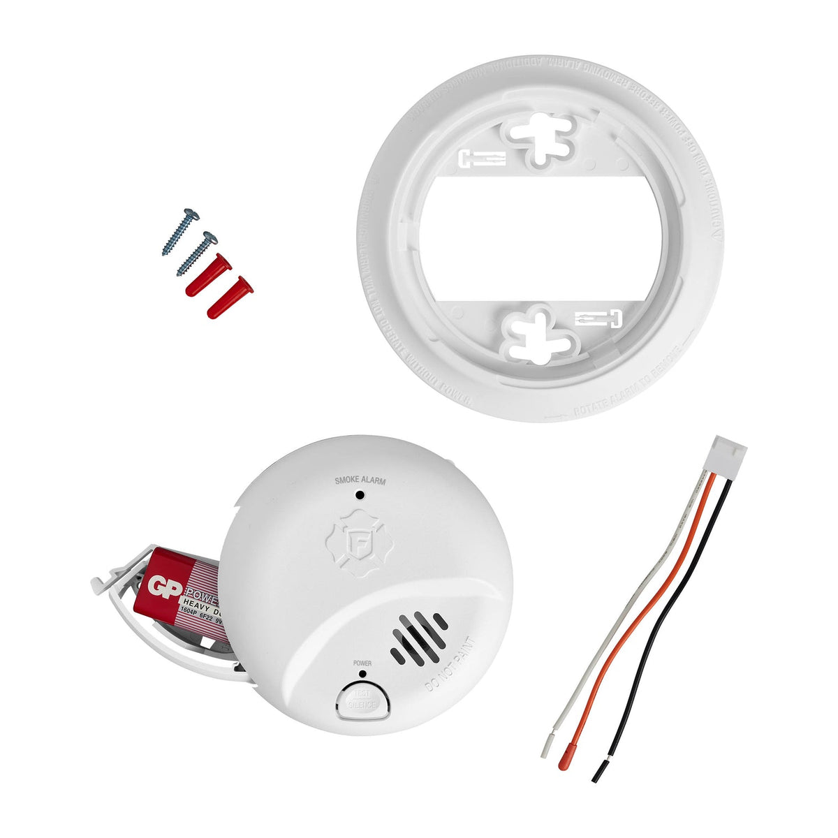Interconnect Hardwire Smoke Alarm With Battery Backup