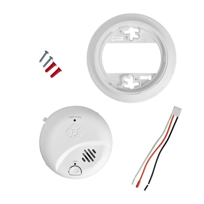 Interconnect Hardwire Smoke Alarm With 10-Year Battery Backup